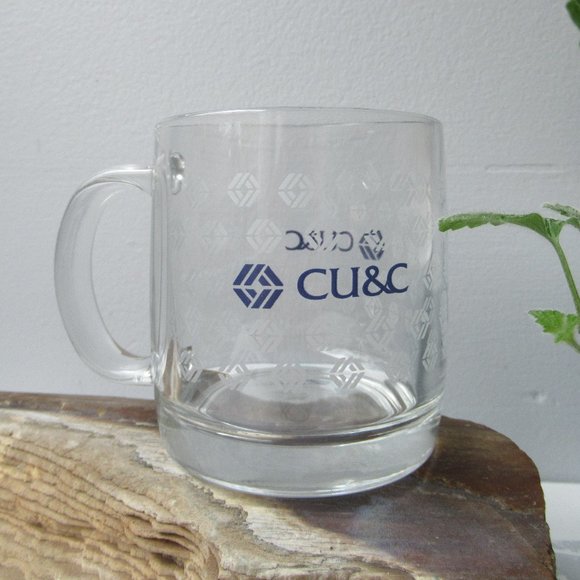 Glass Collectible Mug CU&C by Luminarc USA - Picture 1 of 8